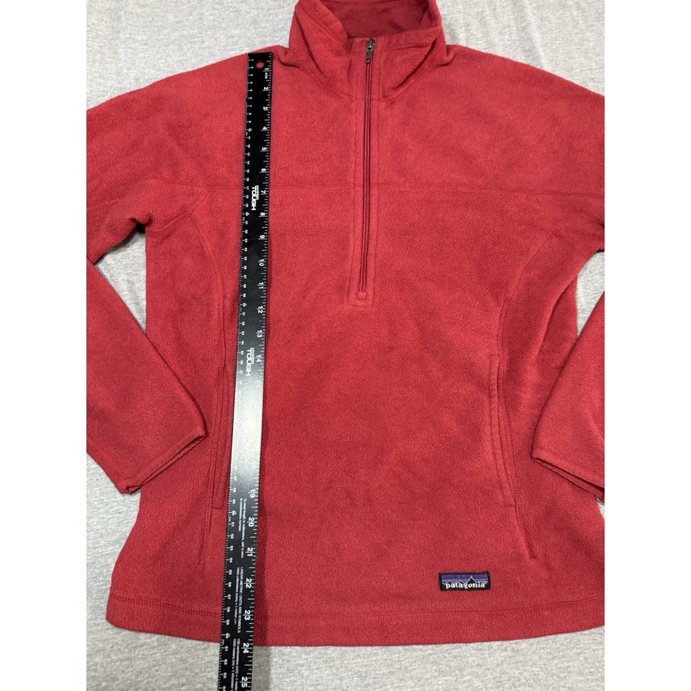 Patagonia Synchilla Jacket Womens Sz M Red 1/2 Zip Pullover Fleece - Picture 5 of 9